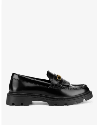 Mocasini dama  5905588829010, Piele naturala, Negru, Negru