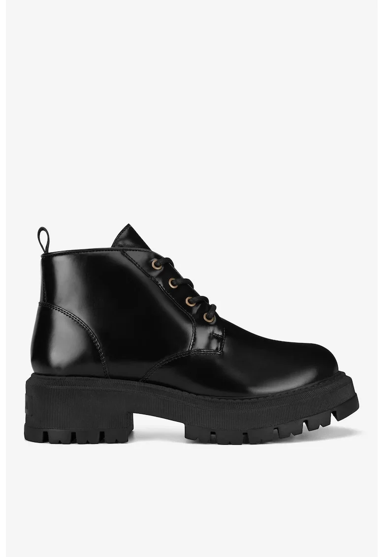 Ghete dama  5905588856290, Piele naturala, Negru, Negru