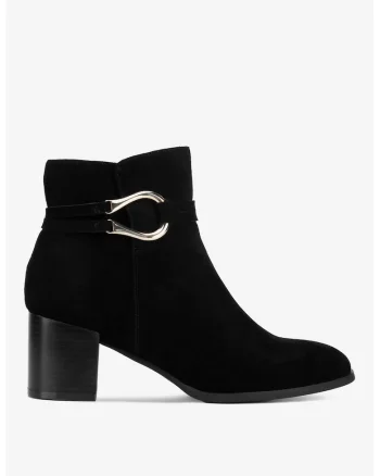 Ghete dama  5905588884927, Piele intoarsa, Negru, Negru