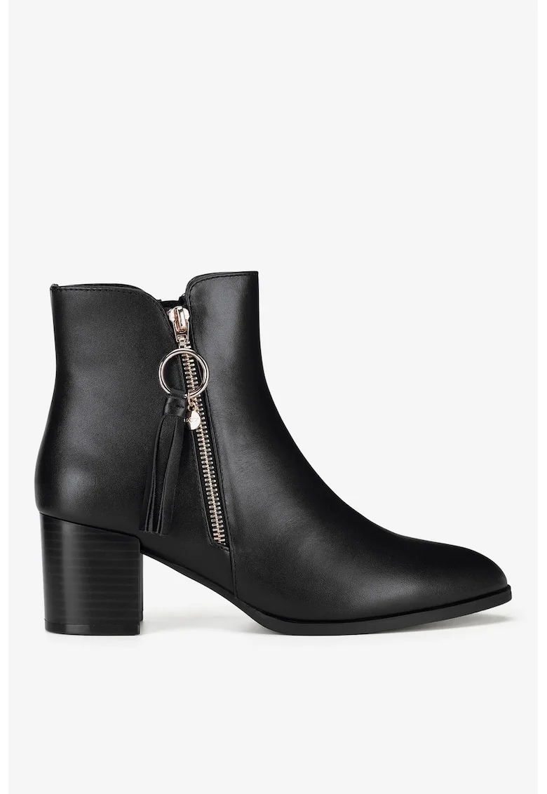 Ghete dama  5905588888055, Piele naturala, Negru, Negru