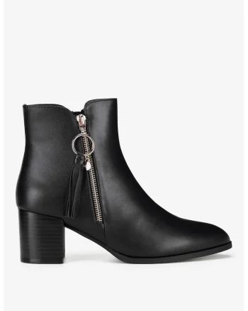 Ghete dama  5905588888055, Piele naturala, Negru, Negru