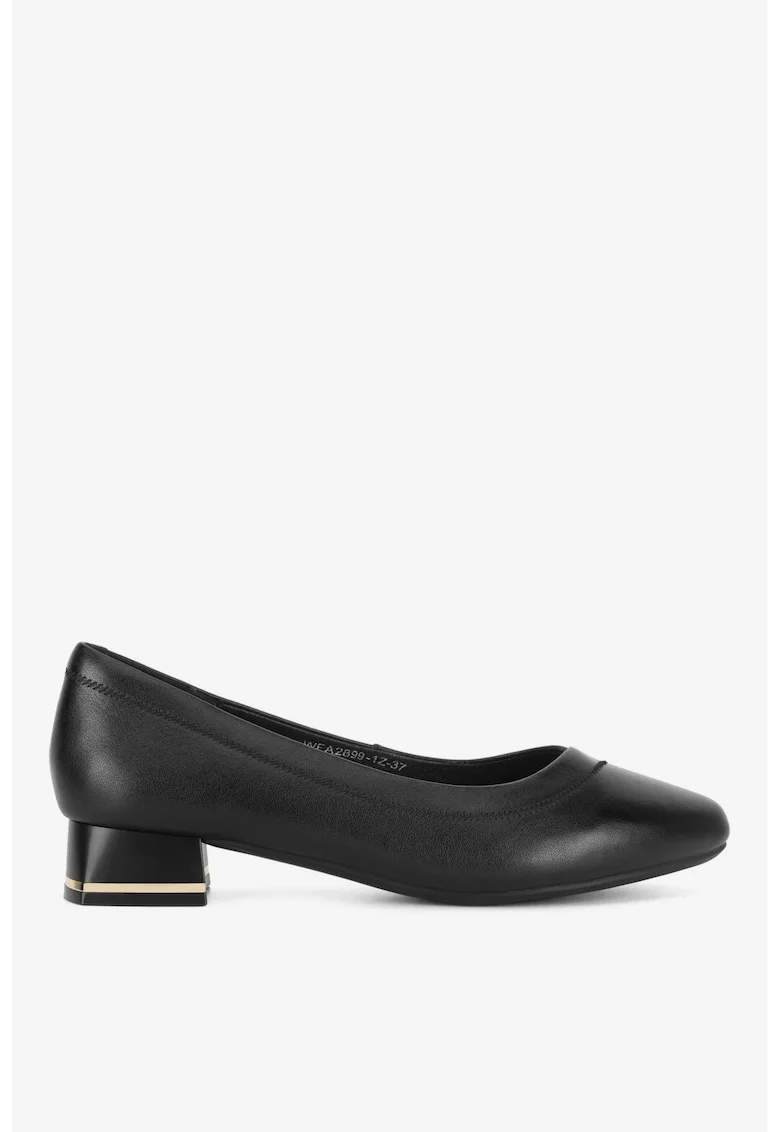 Pantofi dama  5905588891321, Piele naturala, Negru, Negru