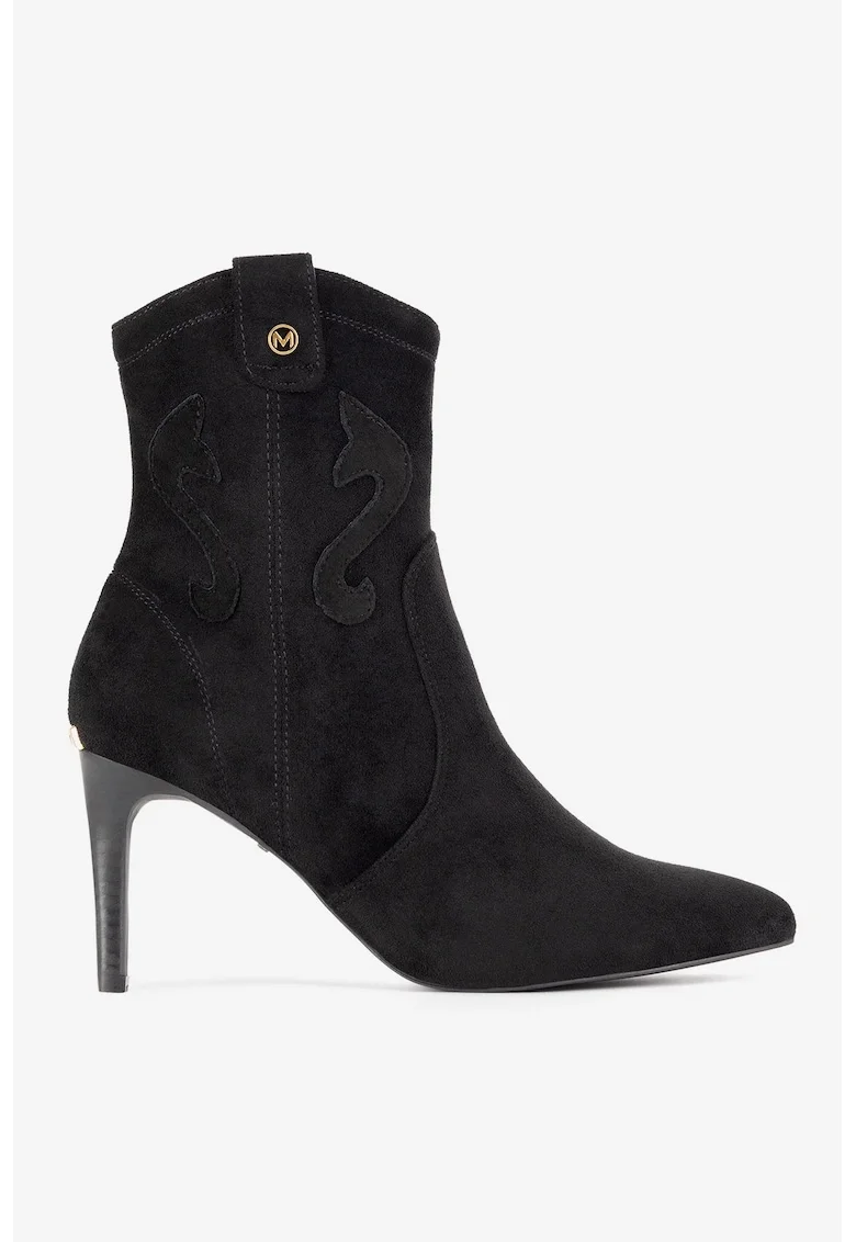 Ghete dama  5905588894667, Piele intoarsa, Negru, Negru