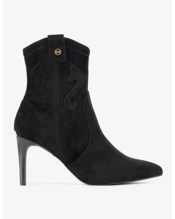 Ghete dama  5905588894667, Piele intoarsa, Negru, Negru