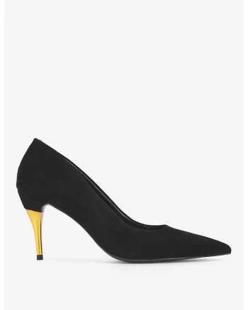 Pantofi dama  5905588900634, Piele intoarsa, Negru, Negru