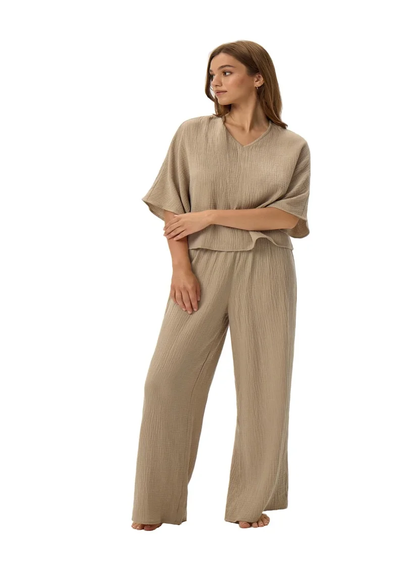 Pijama dama,  Verde, Bumbac,