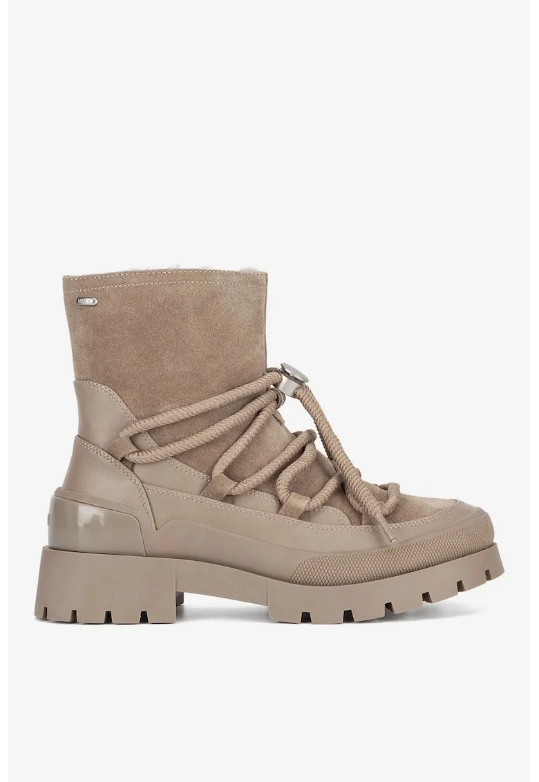 Ghete dama  5905588925958, Piele intoarsa, Bej, Bej