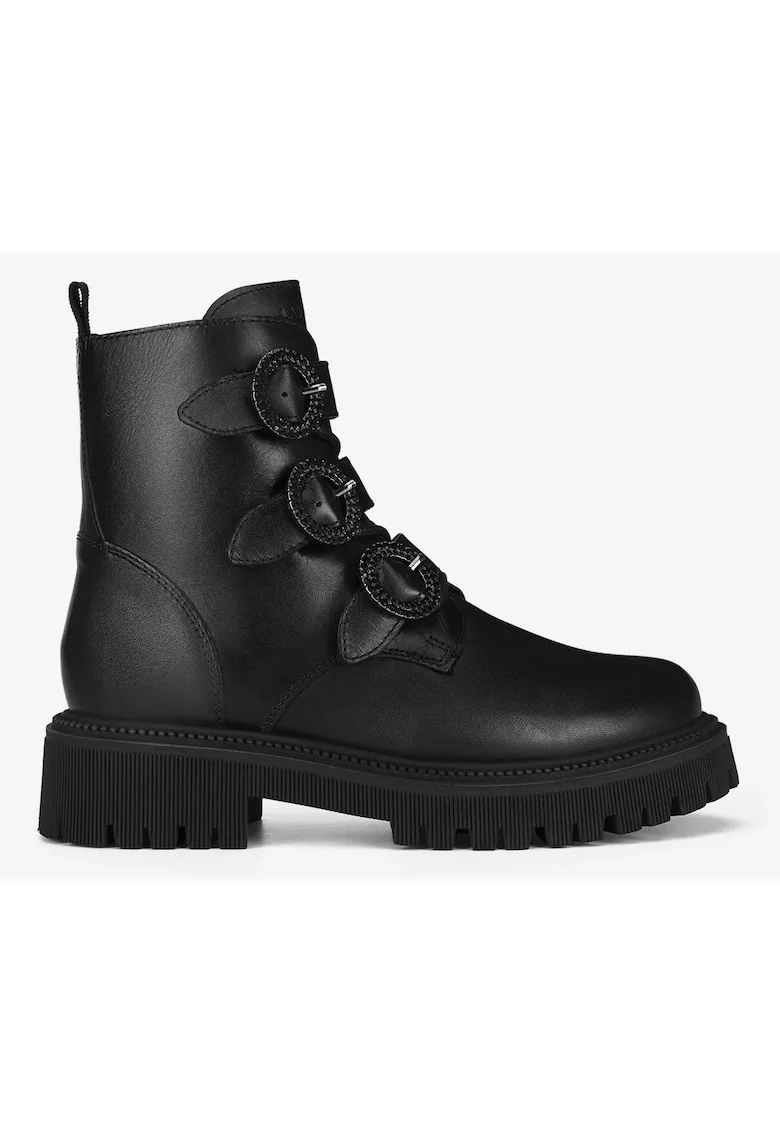 Ghete fete  5905588934554, Piele naturala, Negru, Negru