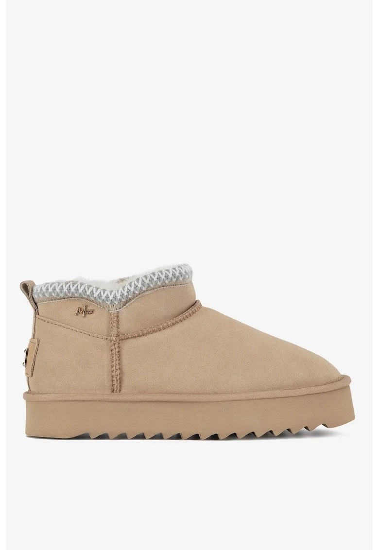 Ghete dama  5905588935186, Piele intoarsa, Bej, Bej