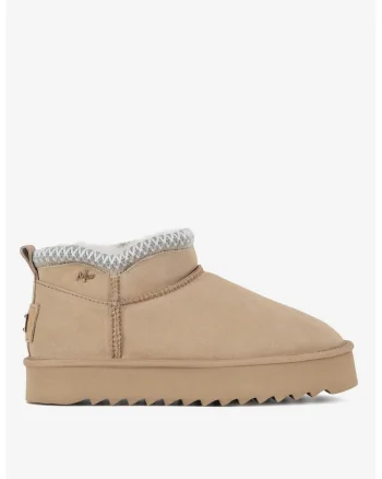Ghete dama  5905588935186, Piele intoarsa, Bej, Bej