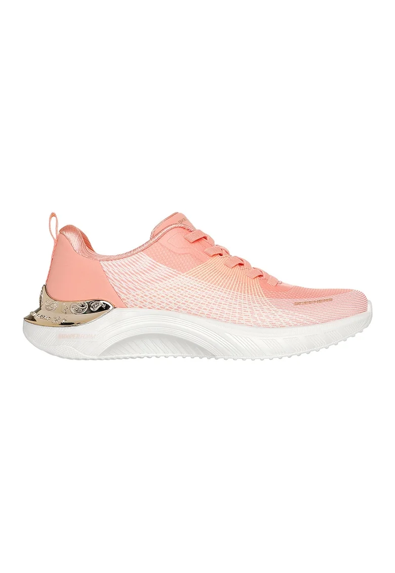 Pantofi sport din material textil cu garnituri cu aspect metalizat Snoop Ace-Cyber Walker, Roz somon/Alb murdar