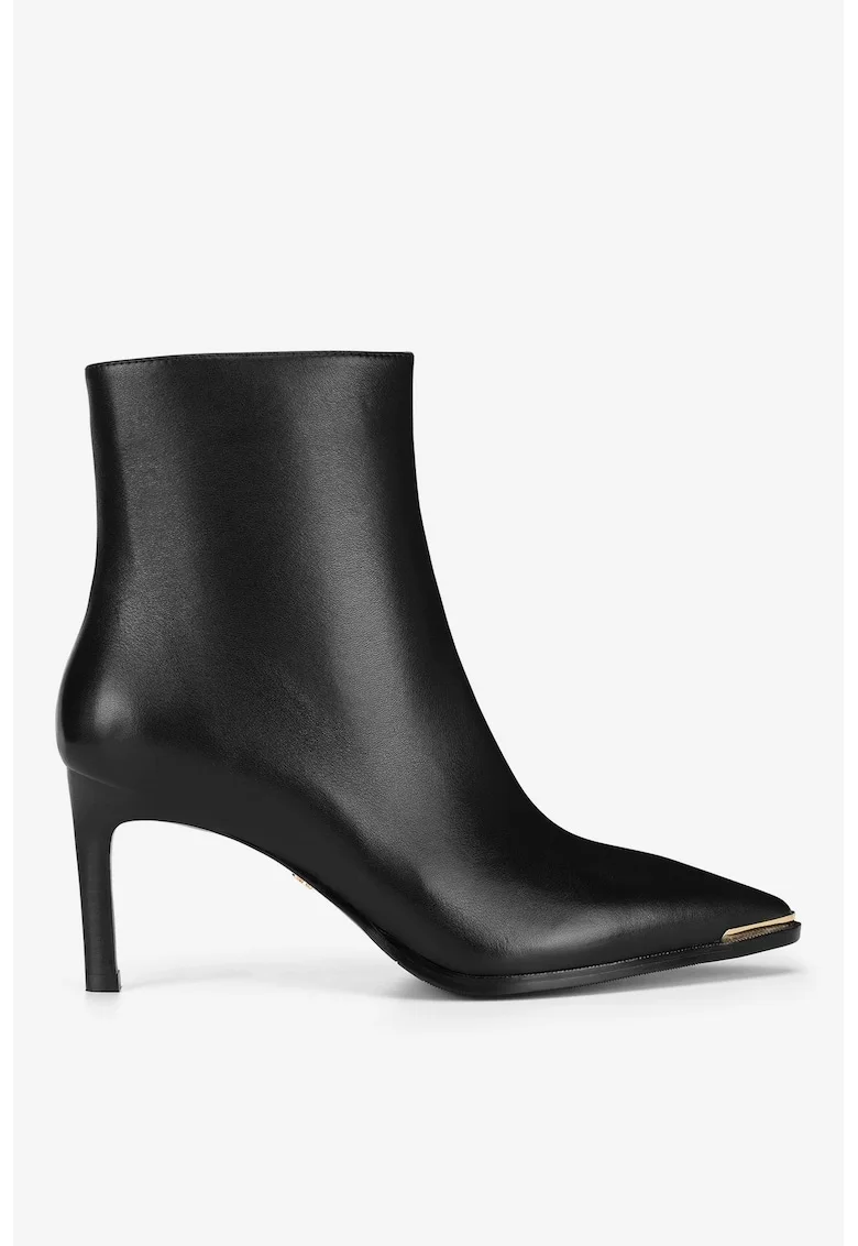 Ghete dama  5905588985006, Piele naturala, Negru, Negru