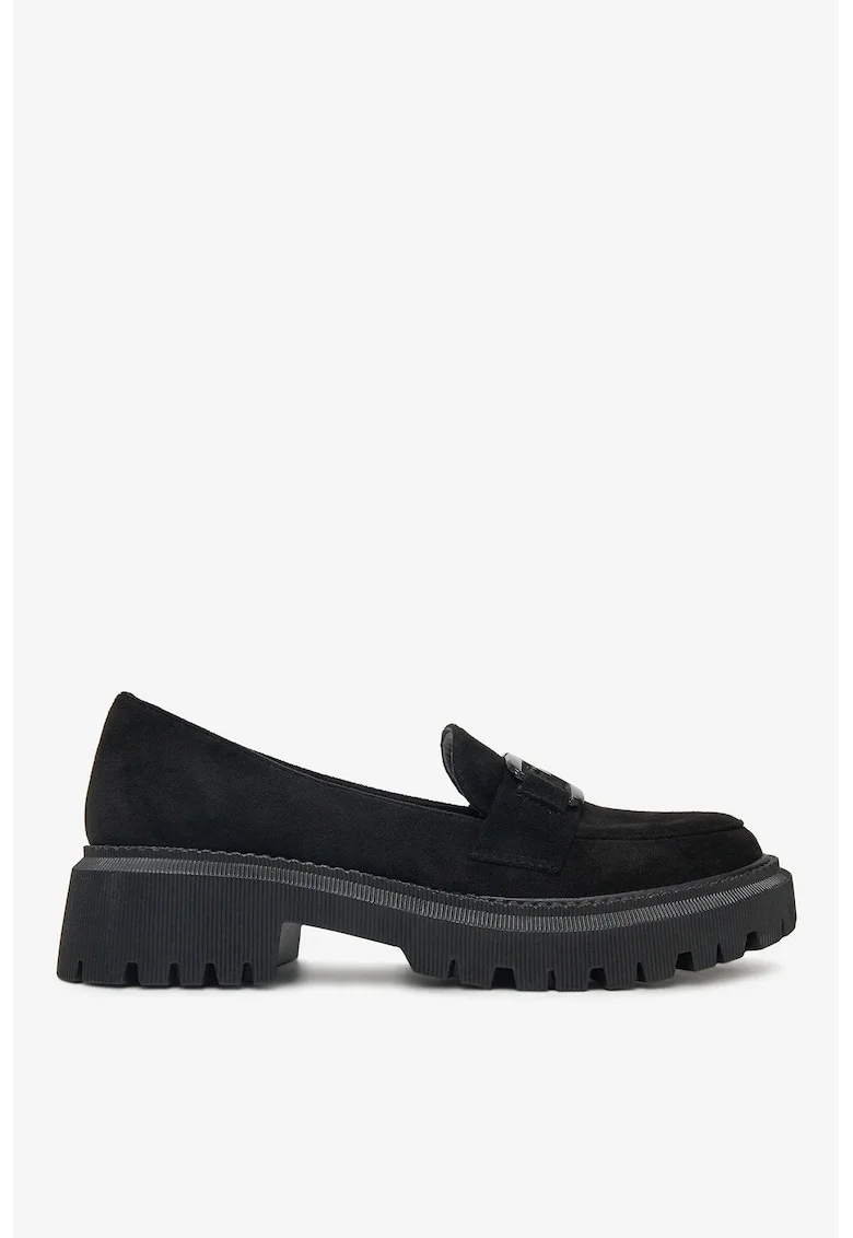 Mocasini  Textil, Negru, Negru
