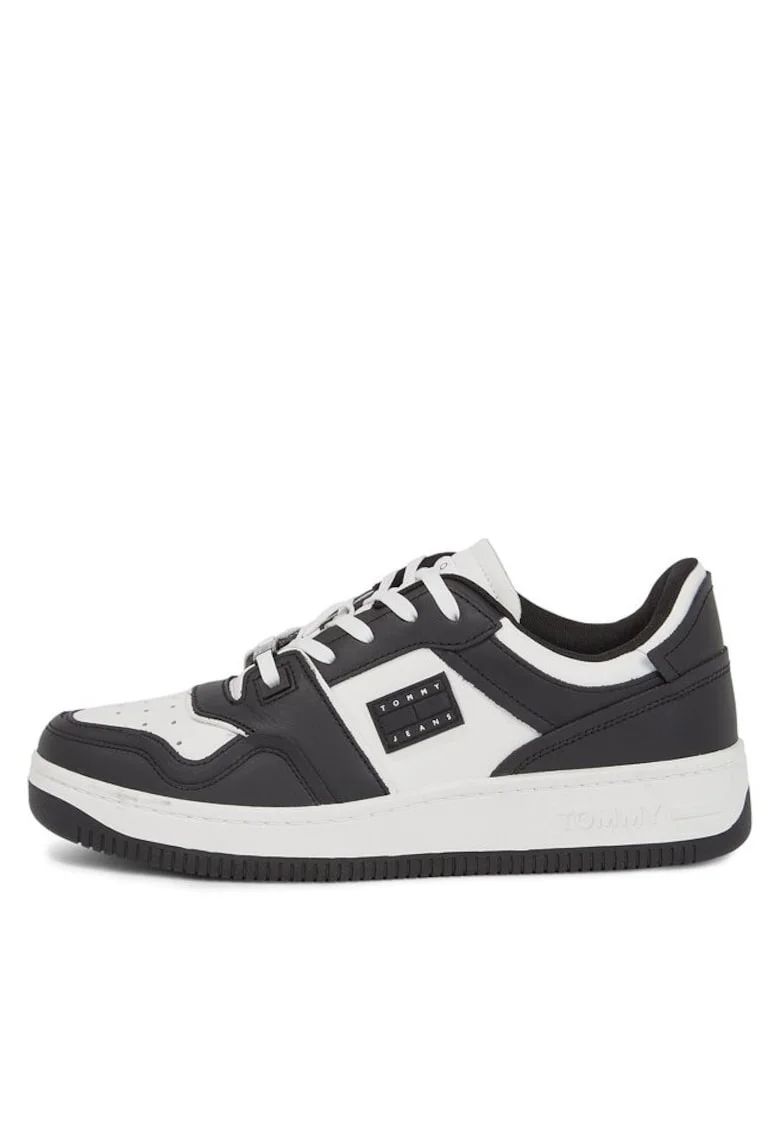 Pantofi sport barbati  TJM BASKET WL, Piele naturala, Negru, Negru