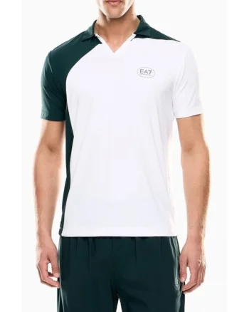 Tricou barbati polo  TENNIS PRO M POLO PA ST COLORBLOCK, Bumbac, Alb, Alb