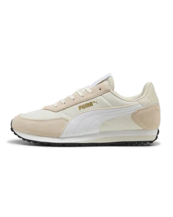 Pantofi sport St Miler de plasa cu garnituri de piele intoarsa, Alb optic/Bej deschis