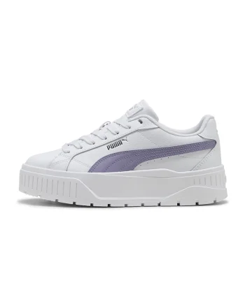 Pantofi sport Karmen II flatform de piele, Violet/Alb optic