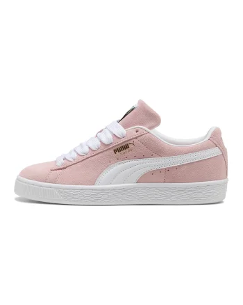 Pantofi sport Classic de piele intoarsa cu garnituri de piele ecologica, Alb/Roz deschis