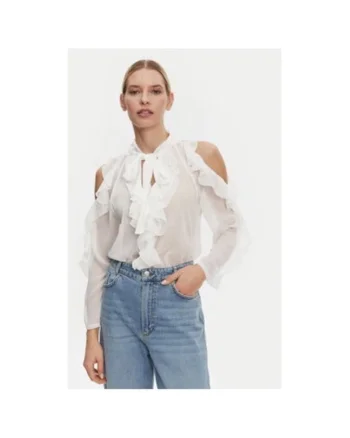 Bluza dama,  305340900, Poliester, Alb, Alb