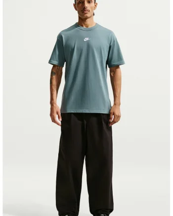 Tricou relaxed fit cu broderie logo Premium Essentials, Gri antichizat