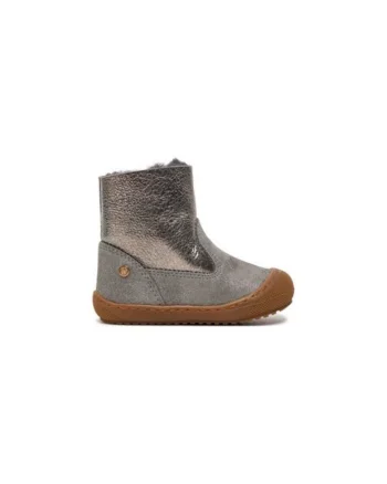 Cizme fete  304675669, Piele naturala, Argintiu, Argintiu