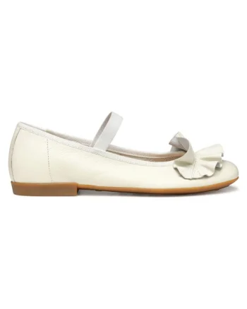 Balerini  304619823, Piele naturala, Alb, Alb