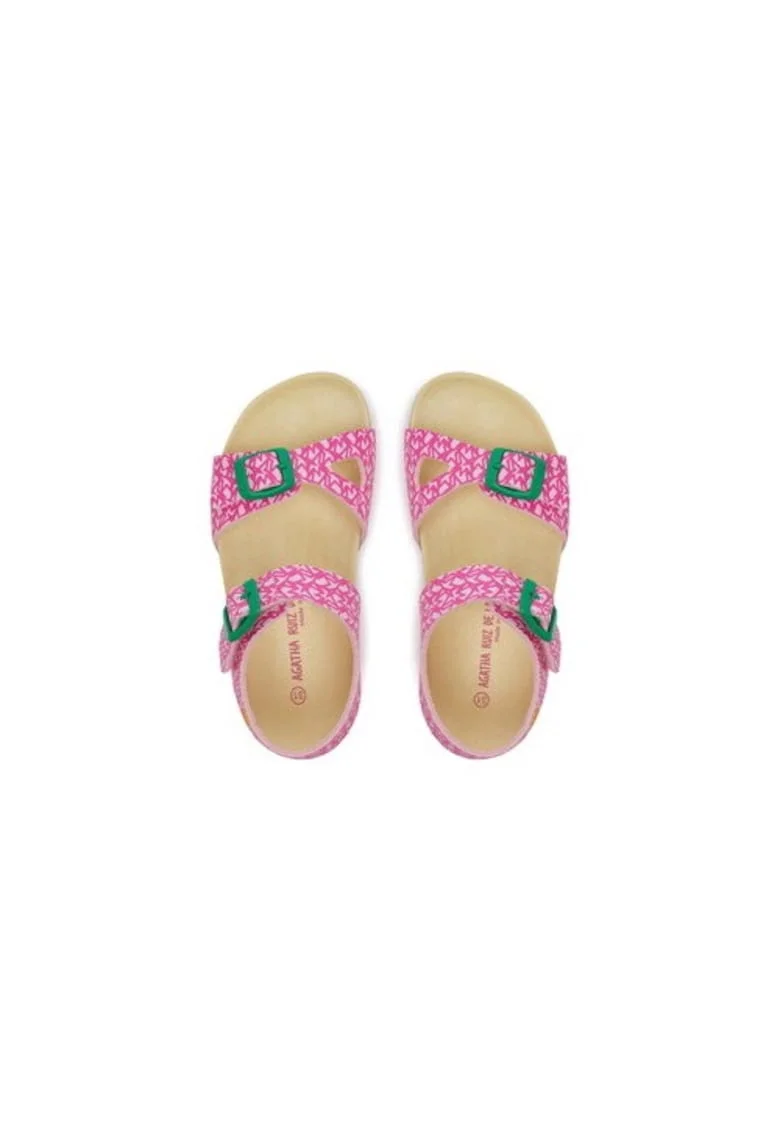 Sandale fete  305202086, Piele ecologica, Roz, Roz