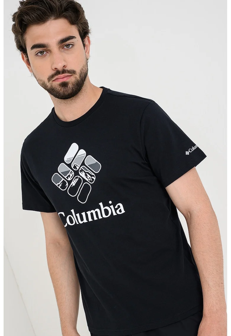 Tricou din bumbac organic cu imprimeu, Negru