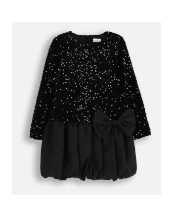 Rochie  neagra, poliester, pentru fete