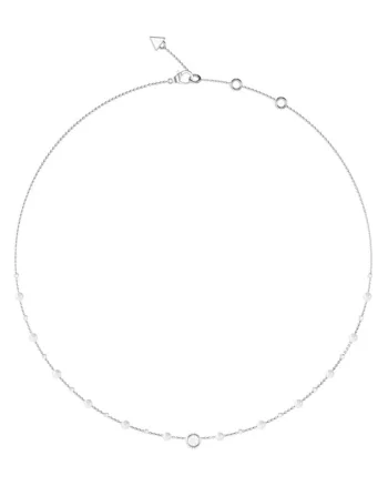 Colier  Tiny Pearly cu cristale si perle JUBN05515JWRHT-U, Argintiu