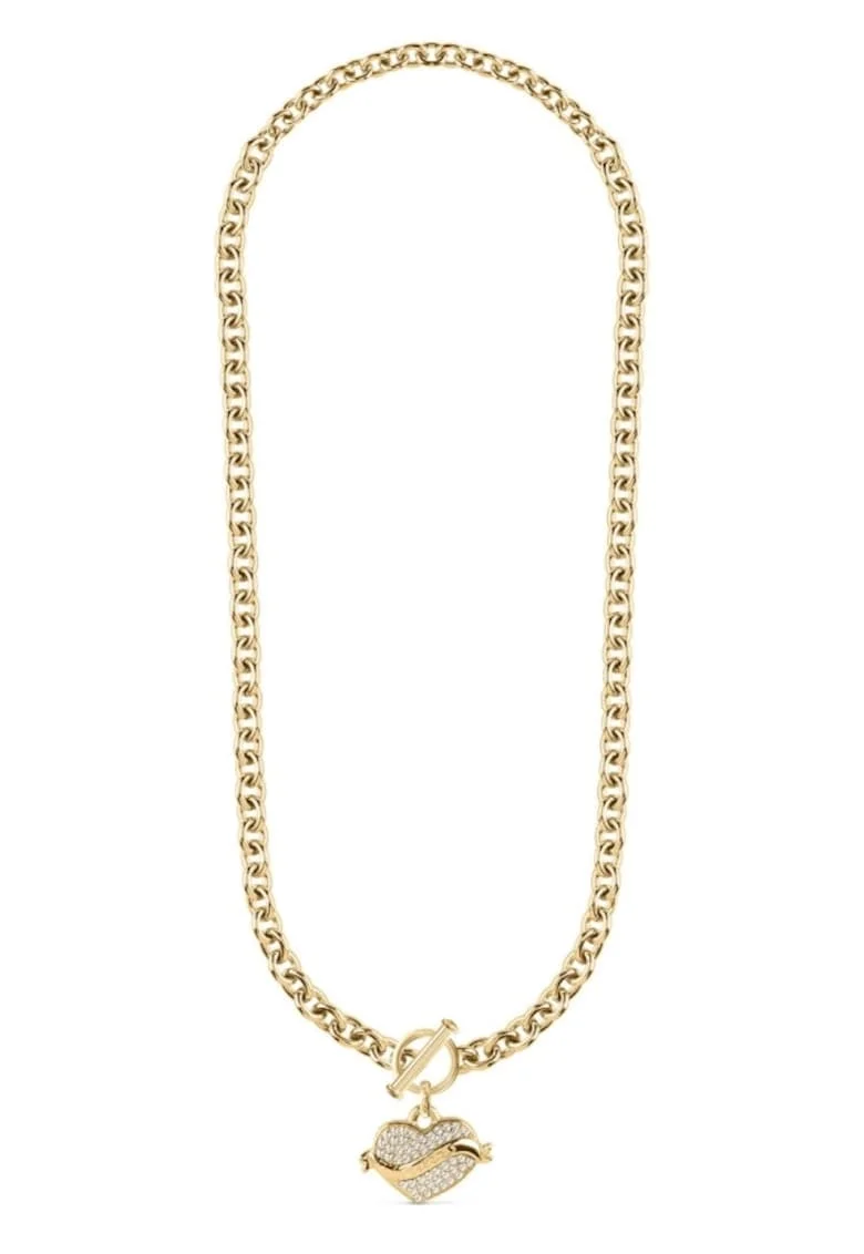 Colier  Vintage cu cristale si inima JUBN05475JWYGT-U, Auriu