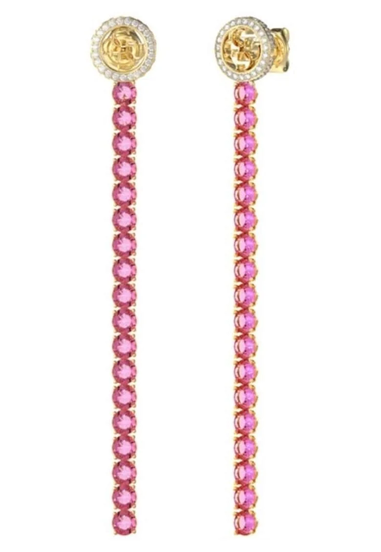Cercei  Paradise tennis cu cristale JUBE05144JWYGFCT-U, Auriu, Roz