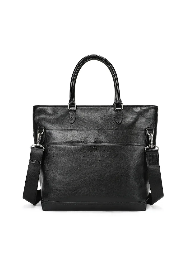 Geanta piele laptop dama 15 inch Criss Busy Lady & Gentleman negru
