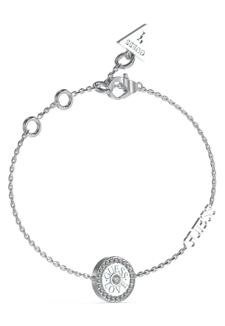Bratara  Love Guess cu cristale JUBB04082JWRH, Argintiu