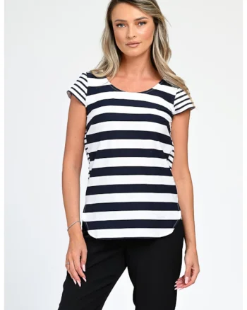 Tricou dama bumbac in dungi  csual Torino