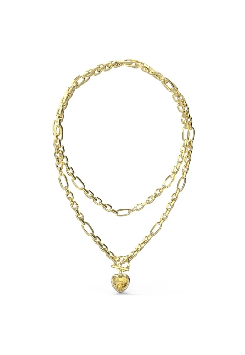 Colier  Mon Amor dublu cu cristale JUBN04598JWYGT-U, Auriu