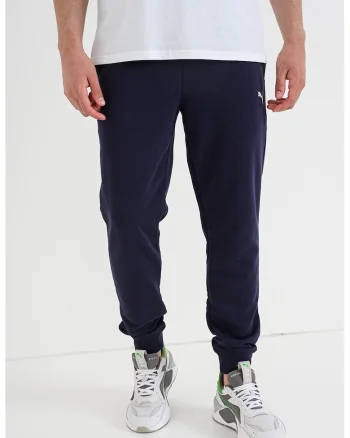 Pantaloni de trening din amestec de bumbac cu talie elastica ESS, Albastru indigo