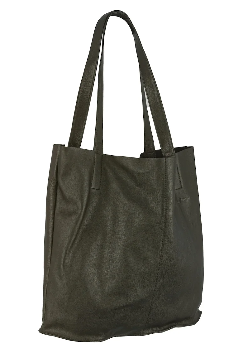 Geanta umar dama piele naturala verde masliniu 43 x 31 x 13 cm, NAPPA - Carmen,