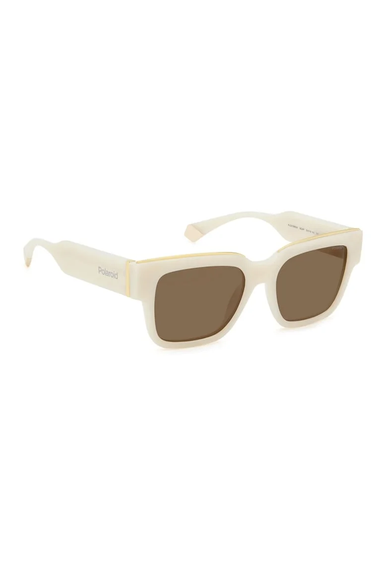 Ochelari de soare polarizati unisex, 467741, Alb fildes/Maro