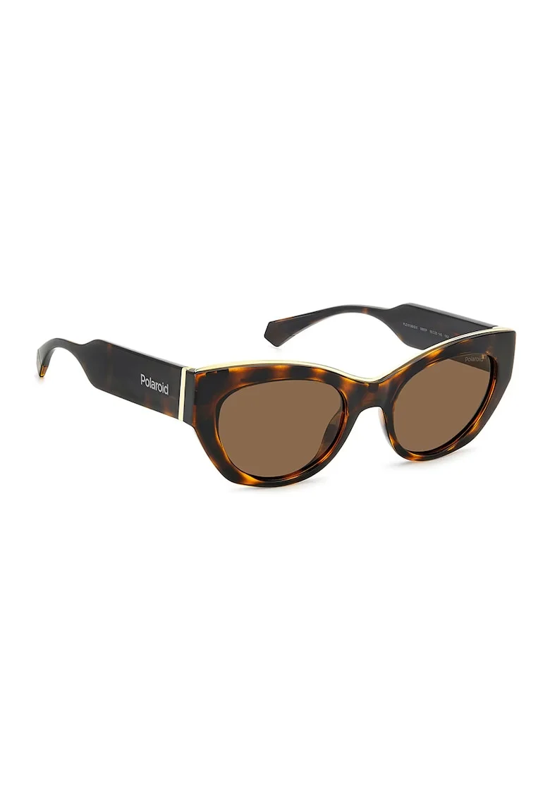 Ochelari de soare cat-eye polarizati, Maro/Maro deschis