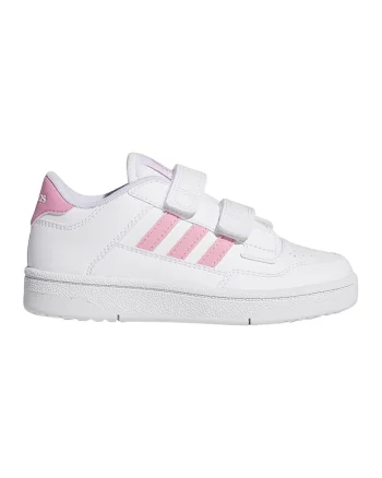 Pantofi sport Rapid Court cu inchidere velcro, Alb/Roz deschis