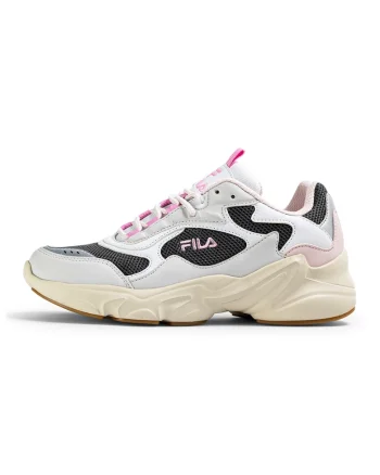 Pantofi sport cu insertii de plasa Collene, Gri/Roz deschis/Alb murdar