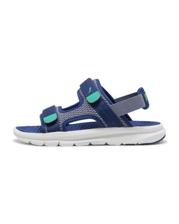 Sandale cu velcro Evolve, Albastru inchis/Verde aquamarin