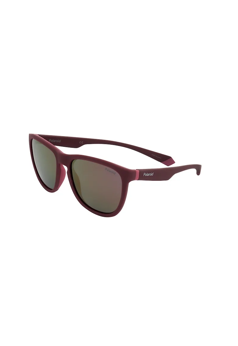 Ochelari de soare unisex wayfarer polarizati, Visiniu/Fucsia