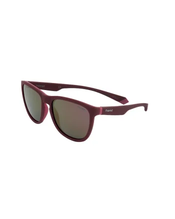 Ochelari de soare unisex wayfarer polarizati, Visiniu/Fucsia