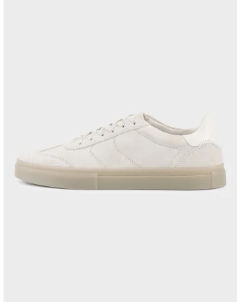 Pantofi sport low-cut din piele intoarsa Cody, Alb fildes