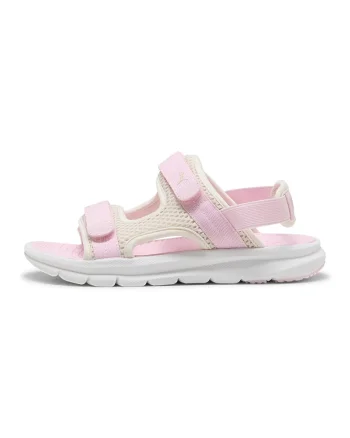 Sandale cu velcro Evolve, Alb/Roz pal