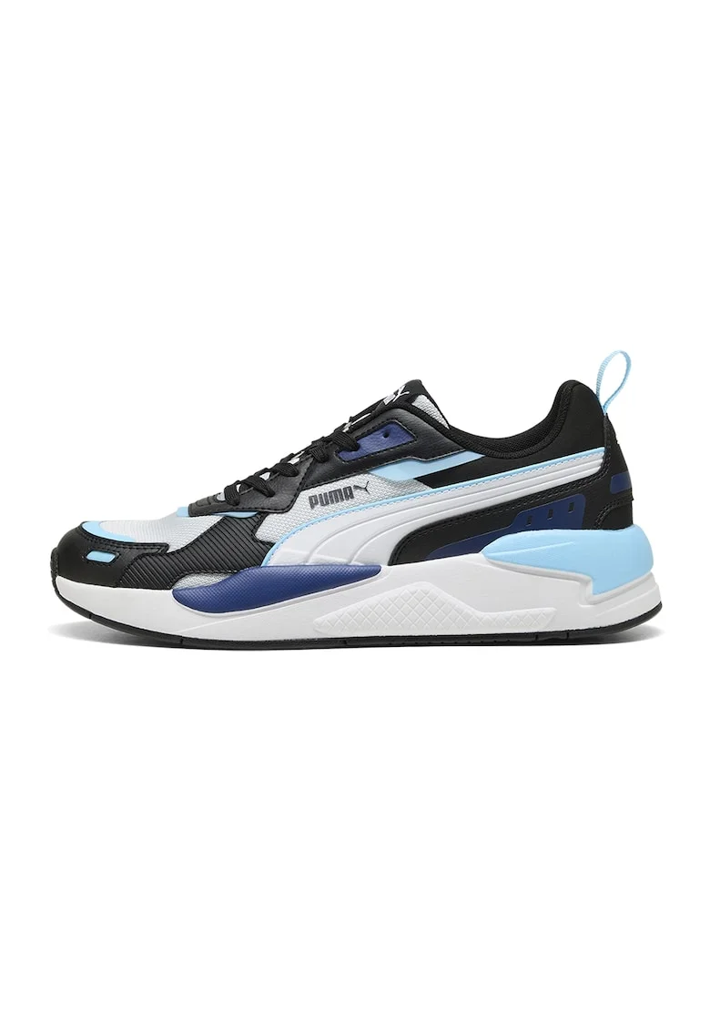 Pantofi sport X-Ray 3 de plasa cu insertii de piele ecologica, Albastru pastel/Negru/Alb optic