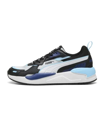 Pantofi sport X-Ray 3 de plasa cu insertii de piele ecologica, Albastru pastel/Negru/Alb optic