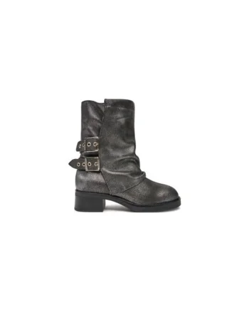 Ghete dama  304364976, Piele naturala, Argintiu, Argintiu